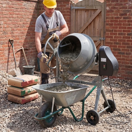 Electric cement concrete mixer - electric,
